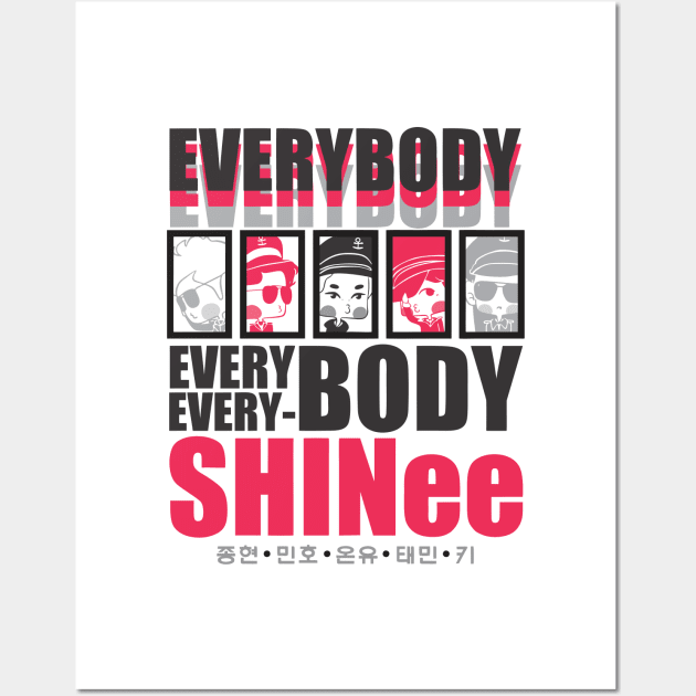 SHINee Chibi Everybody Wall Art by kwaii